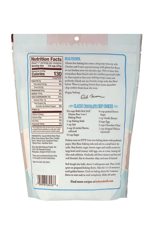 Bobs Red Mill Gluten-Free Baking Flour, 1 To 1, 22oz (1lb 6oz)