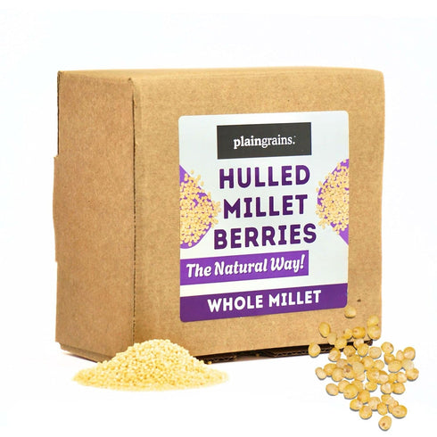 PlainGrains. The Natural Way | 2.5 LB Dry Millet Berries | Uncooked,