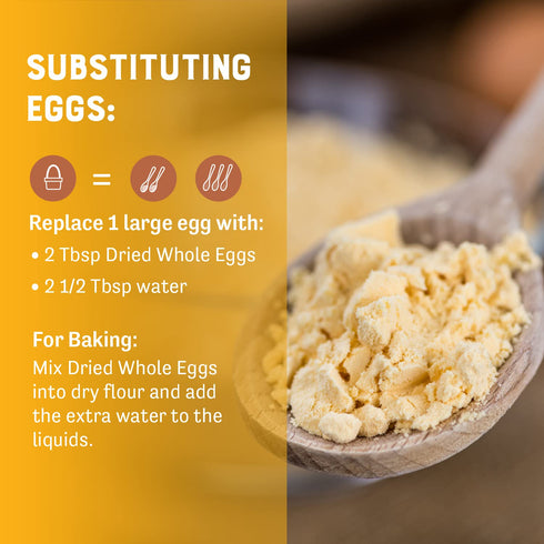 Judee’s Dried Whole Egg Powder 11 oz - Gluten-Free Baking Supplies for Breakfast, Baking, and Camping Meals