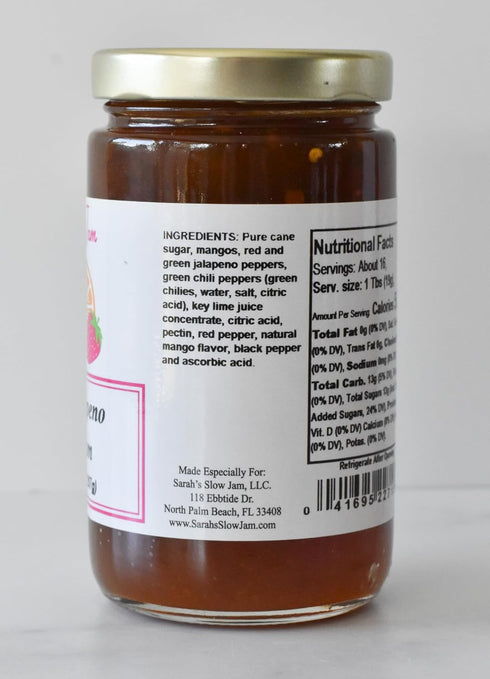 Mango Jalapeno Pepper Jam Taste the Tropics with our award-winning Mango Jalapeno Pepper Jam! No corn syrup. Vegan