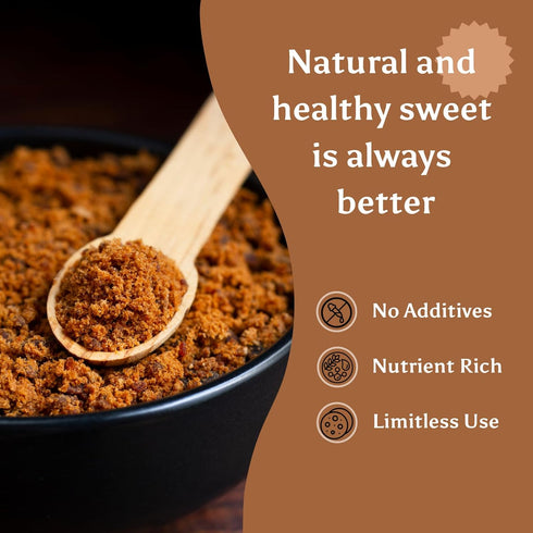 100% (2.2lb) SUN RIGHT Organic Natural Brown Sugar Pure, Unrefined, Raw Sugar for Baking, Cooking, Sweetening Coffee