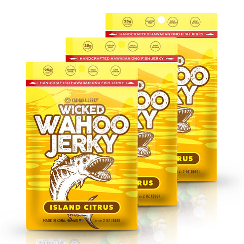 Island Citrus Wahoo Ono Fish Jerky - Zesty Umami Flavor - Artisan