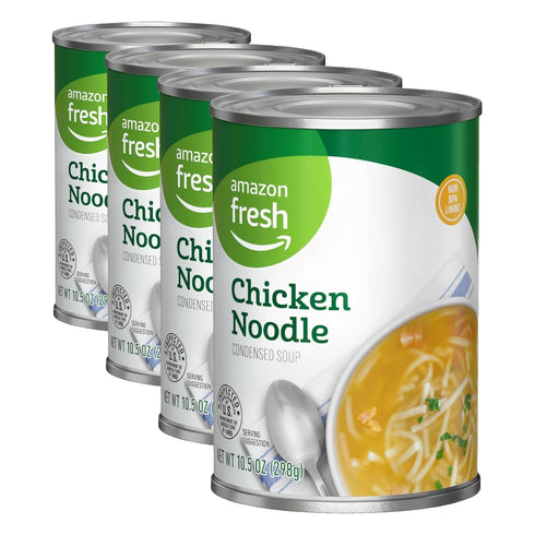 Amazon Fresh , Chicken Noodle, Condensed Soup, 10.5 Oz (Previously Happy Belly, Packaging May