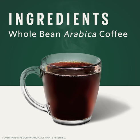 12 oz Starbucks Whole Coffee Beans, Dark Roast Hot or Iced Coffee, Espresso Roast, Six Bags