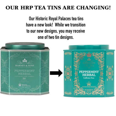 30 Harney & Sons Peppermint Herbal Tea in Sachets, Caffeine-Free Herbal, Sachets