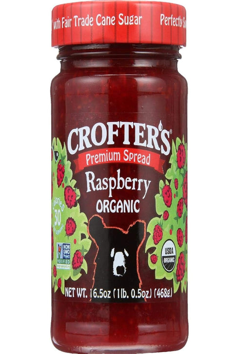 Crofters Fruit Spread - Organic - Premium - Raspberry - 16.5 Oz -