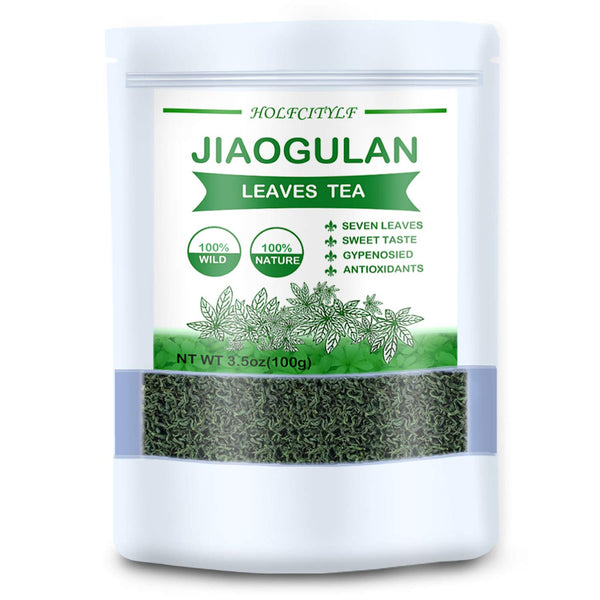 Wild Jiaogulan Tea Leaves, Gynostemma Tea, 3.5oz (100g), 100% Natural, Sugar Free, Non-GMO