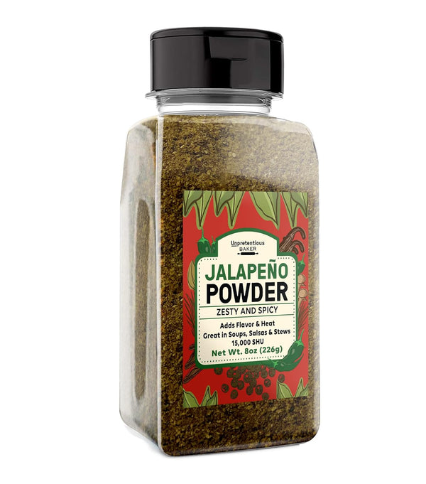 Unpretentious Jalapeno Powder, 8 Ounce - Hot & Spicy Flavorful Seasoning