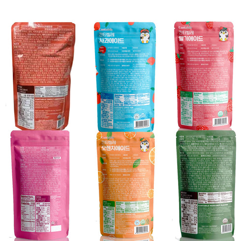 Generic Set 12 230ml(7.77 oz) Cantabile Korean Drink Pouch Combo of Convenience Store Beverage Each