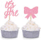 24 Counts It's A Girl Cupcake Toppers, Baby Girl Shower Party Decorations