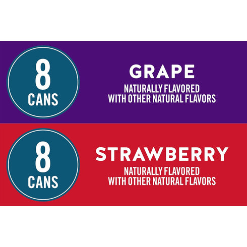 Pack, 12 Oz Pack 16, 8 8 Waterloo Sparkling Water Two-Flavor Fl Cans, of x Grape, x Strawberry | Zero Calories | Zero
