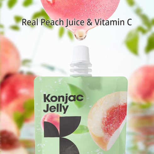 (10 Packs 10 Packs), Set Hethstia Konjac Healthy Bundle Peach Konjac Jelly & Low-Carb Shirataki Spaghetti Jelly + Pasta