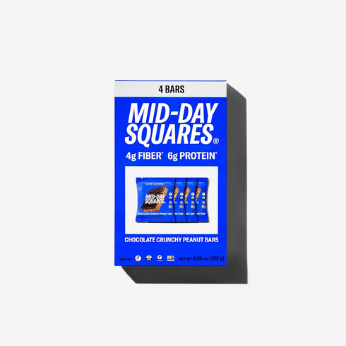 Mid-Day Squares Snack Bar, Chocolate Crunchy Peanut Bar, 4 Pack