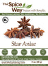 The Spice Way Star Anise, Whole, 3 oz, Great for Baking and Tea