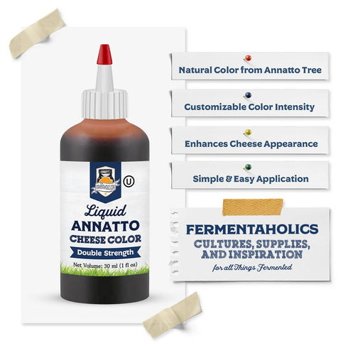 30 ml Liquid Annatto Cheese Coloring, Double Strength
