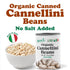 14 oz (Pack 8) Food to Live Organic Italian Canned Cannellini Beans, of - Unsalted Non-GMO White Kidney Beans. Good