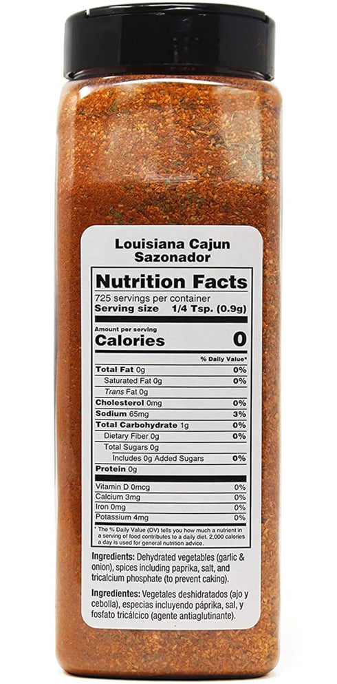 23 oz Badia Louisiana Cajun Seasoning, Bold & Spicy Creole Blend for Meats, Seafood, Vegetables & More