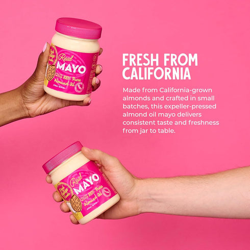 16oz Pack 1 Fresh Vintage Farms Almond Oil Mayonnaise | Expeller-Pressed California Almond Oil Real Mayonnaise |