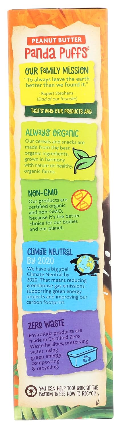 EnviroKidz 10.6 oz Peanut Butter Panda Puffs Organic Cereal