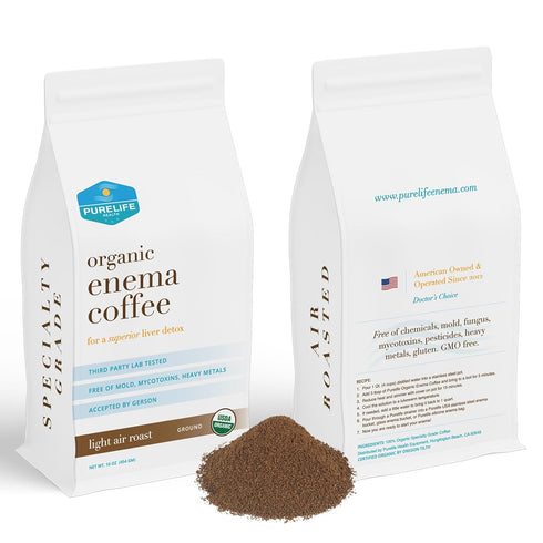Purelife Enema Coffee- Certified Organic - Light "Air" Roast - Ground -