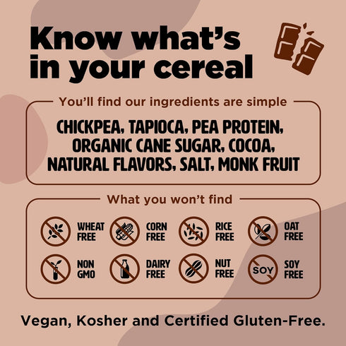 8g 3g 6-Pack Three Wishes Grain-Free Protein Breakfast Cereal, Protein and Fiber - Healthy, Low-Sugar Breakfast Cereal