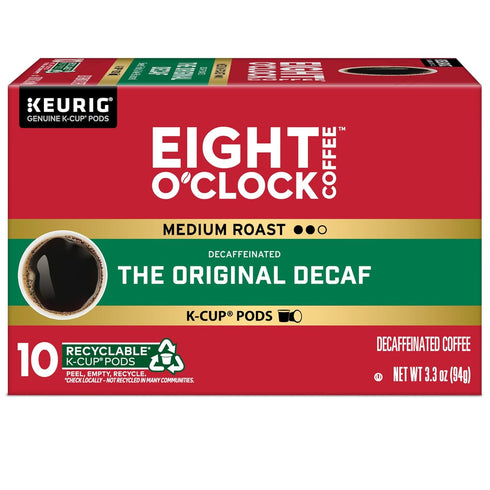 60 Count Eight O'Clock Coffee The Original Decaf, Single-Serve Keurig K-Cup Pods, Medium Roast Coffee Pods