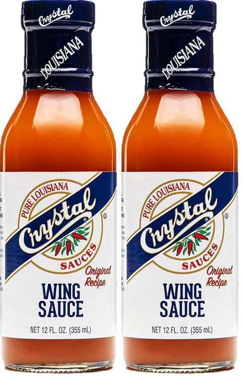 Crystal Pure Louisiana Original Wing Sauce, 12 Ounces (Pack of 2) -