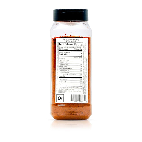 21 oz Spiceology Orange Gochugaru Chile Seasoning Sweet Heat Spice Blend with Korean Chile Flakes and Bright Citrus