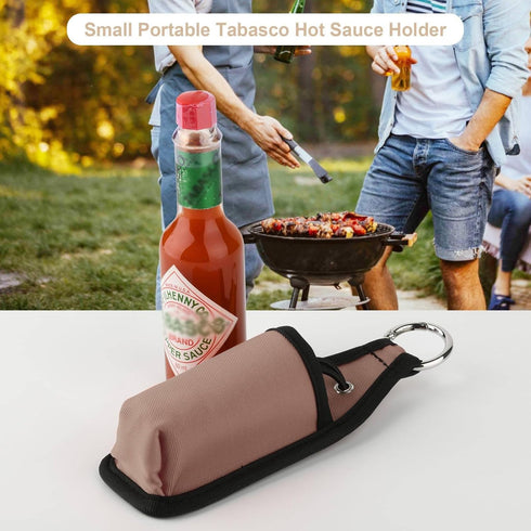 Beautyflier 2oz/60ML Hot Sauce Sleeve Holder, Portable Bottle Belt Holder for Tabasco, Sriracha & Cholula, for the Hot