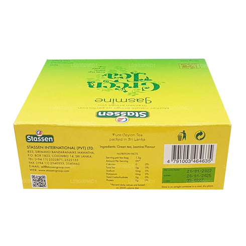 Stassen 100 Pure Jasmine Green Tea, Tea Bags