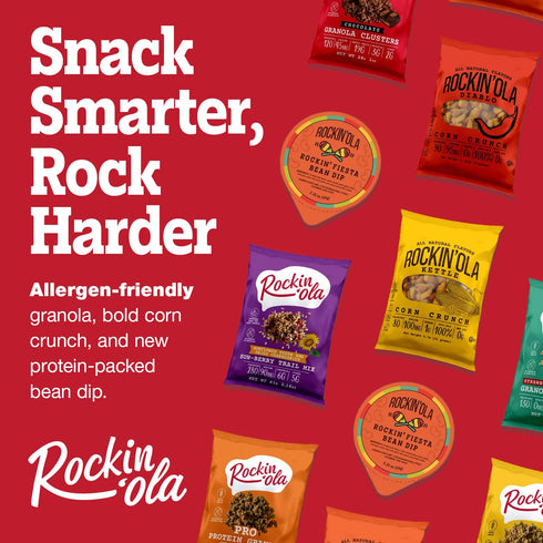 (10 Rockin'Ola Rockin' Fiesta Bean Dip, Shelf Stable Bean Dip Cups, Zesty Southwest Flavor, Perfect Sidekick