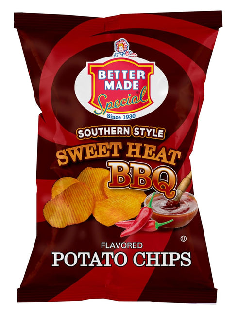 50 PACK 1OZ) Better Made BBQ Barbecue Potato Chips - Sweet, Red Hot, Honey, Sweet Heat - Snacks - Family Owned Since