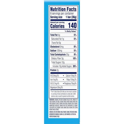 Clif Kid ZBar 11g (6 Pack) Zbar - Chocolate Brownie - Soft-Baked Energy Snack Bars - Non-GMO - Whole Grains - USDA