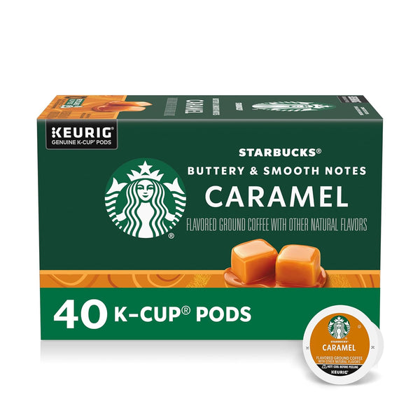Starbucks K-Cup Coffee PodsCaramel Flavored Coffee100% Arabica1 box (40 pods)