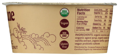Cocojune 4 , Coconut Cultures Vanilla Chamomile Organic, Ounce
