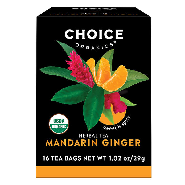 Choice Organics - Organic Mandarin Ginger Tea (1 Pack) - Organic Herbal