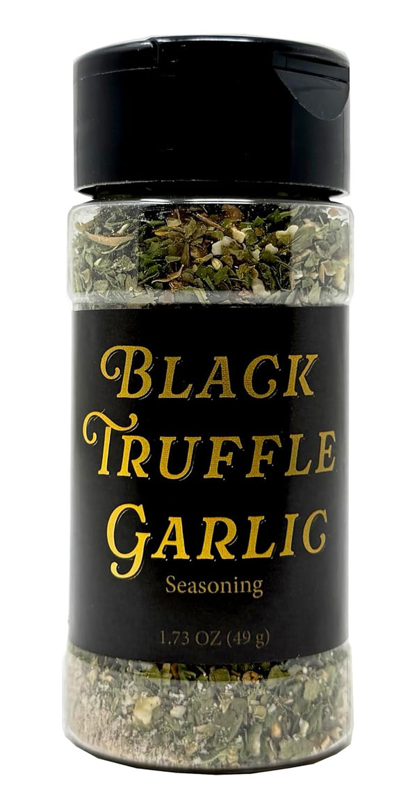 Black Truffle Garlic Seasoning, Black Truffle Salt with Garlic, Dairy-Free Seasoning for