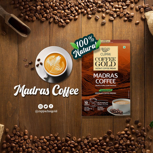 Cuppa Chai Gold Madras Coffee Sweetened - Dairy Free & Coffee Gold Blend