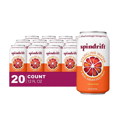 Spindrift 20- Pack of Orange-Tangerine Sparkling Water & Real Squeezed Fruit 12