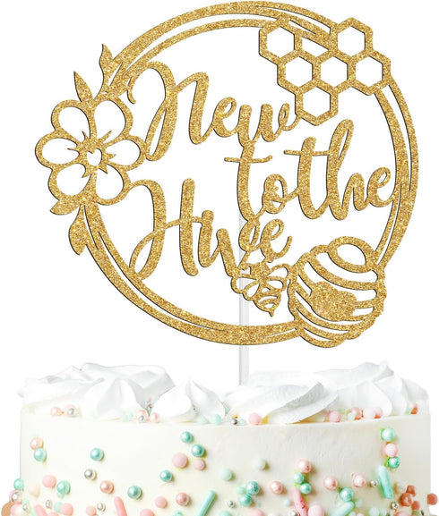 NARLOPI New to the Hive Cake Topper - A little Bee is on