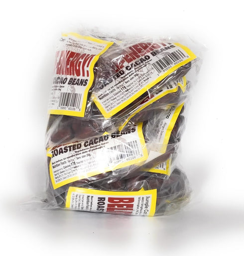 7-Pack 1oz Packages) Jungle Cat Cacao (Seven of Belize Energy! Roasted Organic Cocoa Beans - Cacao Superfood - Low