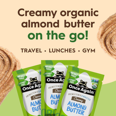 Packets, Packets Packs 1.15 Packs, 10 Count Once Again Organic Almond Butter Roasted - Individual Nut Butter