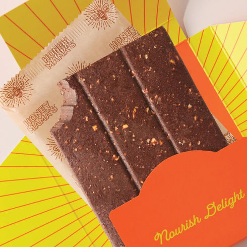 2.5 3-Serving Honey Mama's, Salted Almond Cocoa Truffle Bars, No Refined Sugar, Gluten Free, Dairy Free, Soy Free