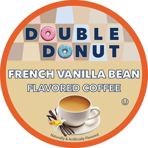 80 Count (Pack 1) French Vanilla Coffee Medium Roast Flavored Coffee Pods for Keurig K Cups Makers from Double Donut