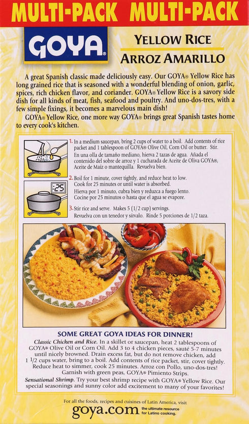 Pack, 21 oz, 2-Pack Goya Yellow Rice Mix Multi