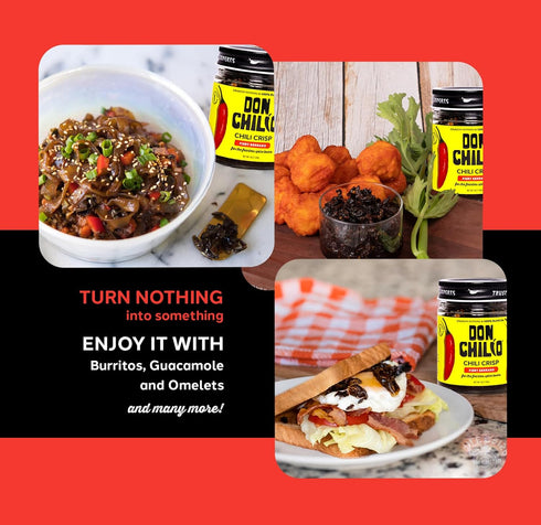5 oz, 3 Pack 100% Don Chilio Medium Heat Serrano Mexican Chile Crisp, Crunchy Sliced Serrano Fried Chili Peppers in Hot