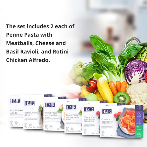 Pack, Pre-Packaged Pack 6 10-16 7-8 oz HMR Pasta Picks Entre Lunch or Dinner to Support Weight Loss, of Ready to Eat