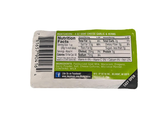 Generic 4 oz Garlic & Herb Goat Cheese