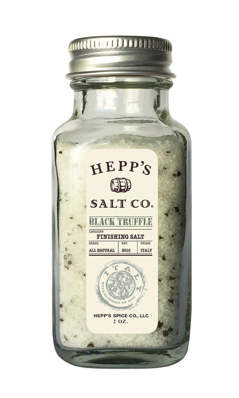 Italian Black Truffle Sea Salt, 2 Oz - Hepp's Salt Co,