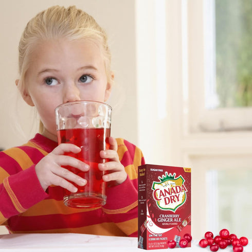 Generic 6ct 2 Boxes-12 LLE Canada Dry Powder Drink Mix Cranberry Ginger Ale Flavor, Sugar Free & Delicious Water